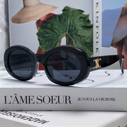 CELINE 26S OVAL FRAME IN BLACK ACETATE 493904