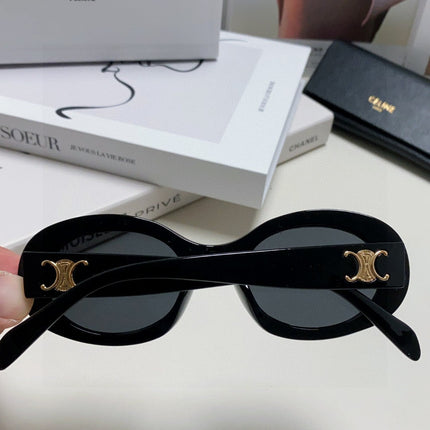 CELINE 26S OVAL FRAME IN BLACK ACETATE 493904