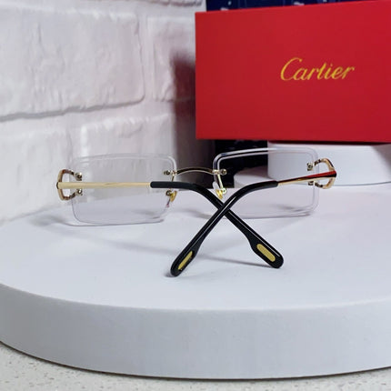 CARTIER 26S RIMLESS RECTANGULAR FRAME IN METAL 435994