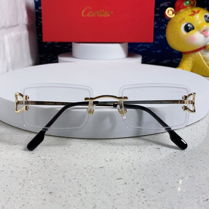 CARTIER 26S RIMLESS RECTANGULAR FRAME IN METAL 435994