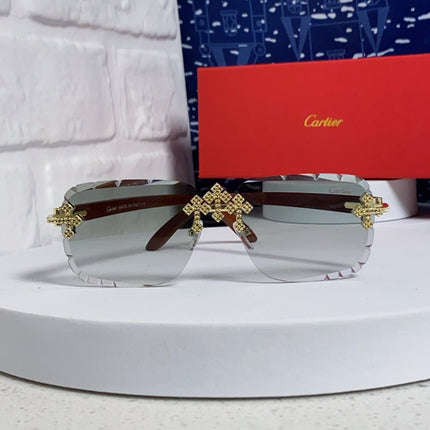 CARTIER 26S RIMLESS RECTANGULAR FRAME IN METAL 436006