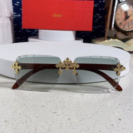 CARTIER 26S RIMLESS RECTANGULAR FRAME IN METAL 436006