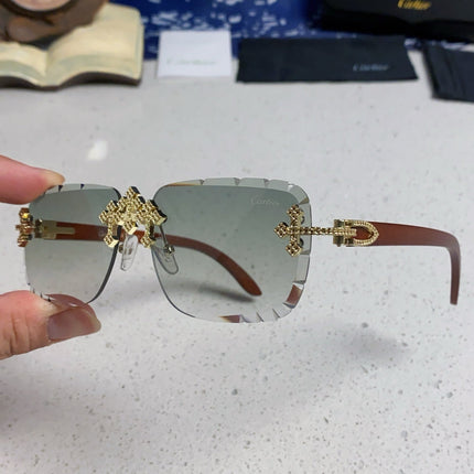 CARTIER 26S RIMLESS RECTANGULAR FRAME IN METAL 436006
