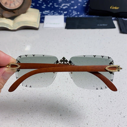 CARTIER 26S RIMLESS RECTANGULAR FRAME IN METAL 436006