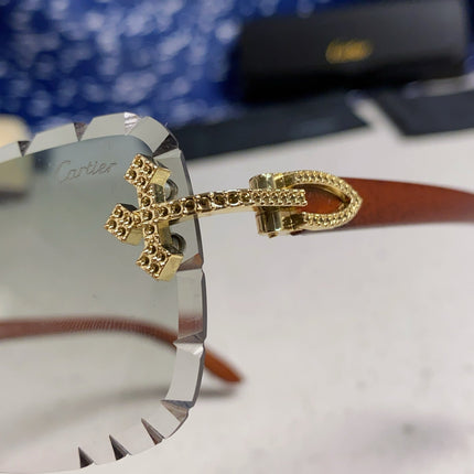 CARTIER 26S RIMLESS RECTANGULAR FRAME IN METAL 436006