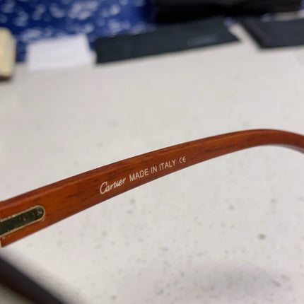 CARTIER 26S RIMLESS RECTANGULAR FRAME IN METAL 436006