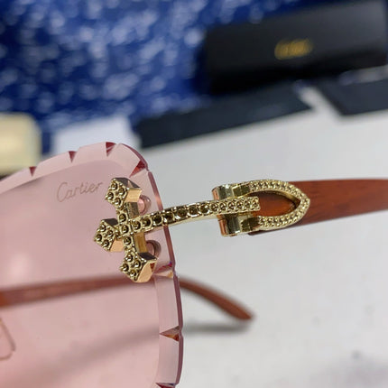 CARTIER 26S RIMLESS RECTANGULAR FRAME IN METAL 436007