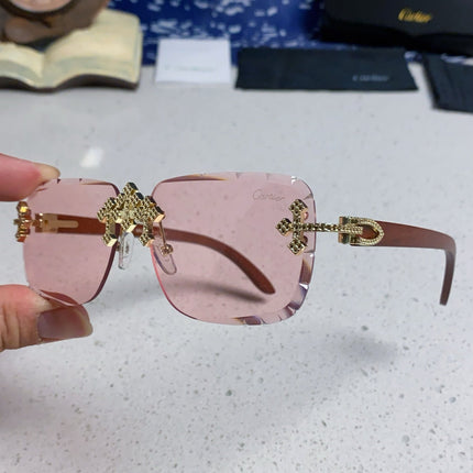 CARTIER 26S RIMLESS RECTANGULAR FRAME IN METAL 436007