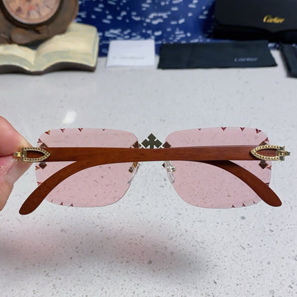 CARTIER 26S RIMLESS RECTANGULAR FRAME IN METAL 436007