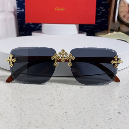 CARTIER 26S RIMLESS RECTANGULAR FRAME IN METAL 436010