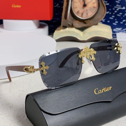 CARTIER 26S RIMLESS RECTANGULAR FRAME IN METAL 436010