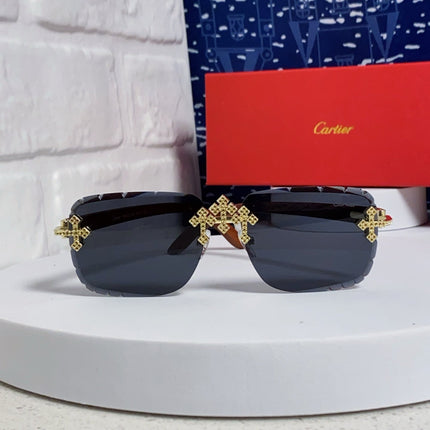 CARTIER 26S RIMLESS RECTANGULAR FRAME IN METAL 436010