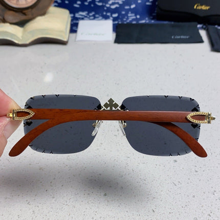 CARTIER 26S RIMLESS RECTANGULAR FRAME IN METAL 436010
