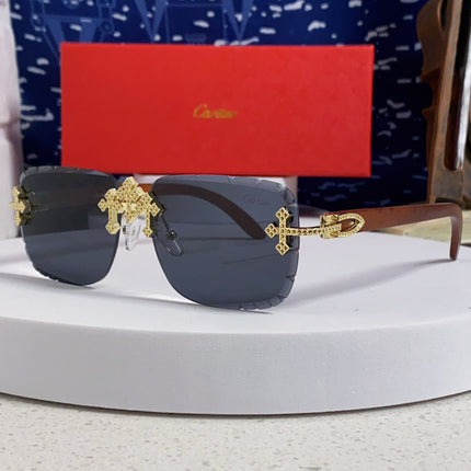 CARTIER 26S RIMLESS RECTANGULAR FRAME IN METAL 436010