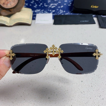 CARTIER 26S RIMLESS RECTANGULAR FRAME IN METAL 436010