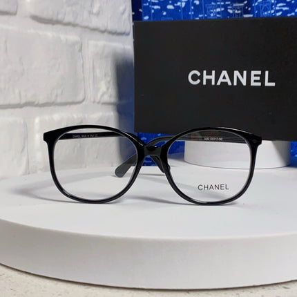 CHANEL 26S OVAL FRAME IN BLACK ACETATE 406570