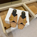 BALMAIN 26S SANDALS IN BROWN CANVAS