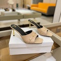 BALMAIN 26S HEELED SANDALS 70 MM IN BEIGE CALFSKIN