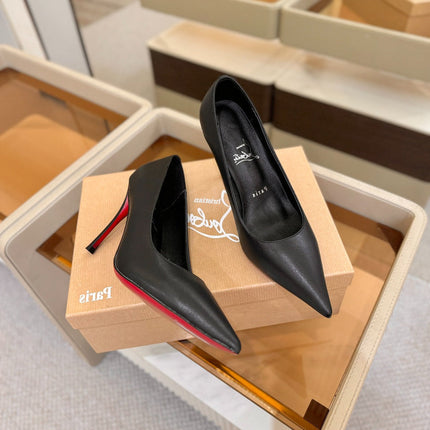 CHRISTIAN LOUBOUTIN 26S POINTED-TOE PUMPS 105 MM IN BLACK CALFSKIN