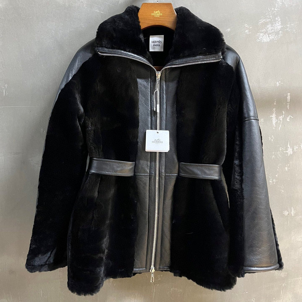 HERMES 25S SHEARLING JACKET 348