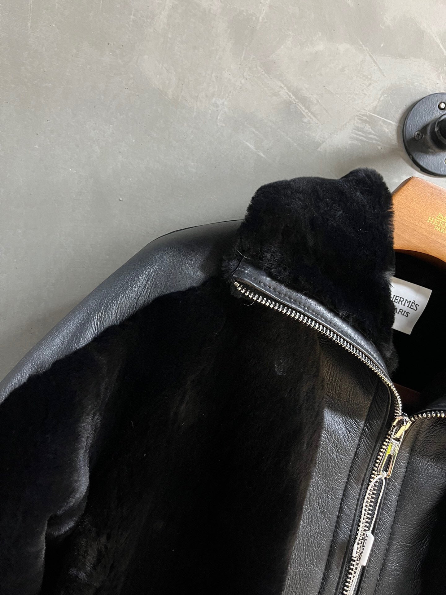 HERMES 25S SHEARLING JACKET 348