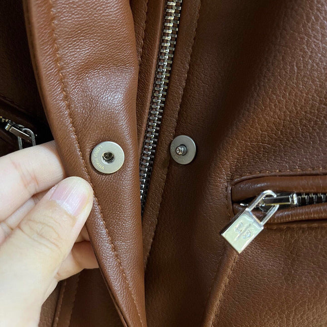 LP 26S BROWN LEATHER BOMBER JACKET 571
