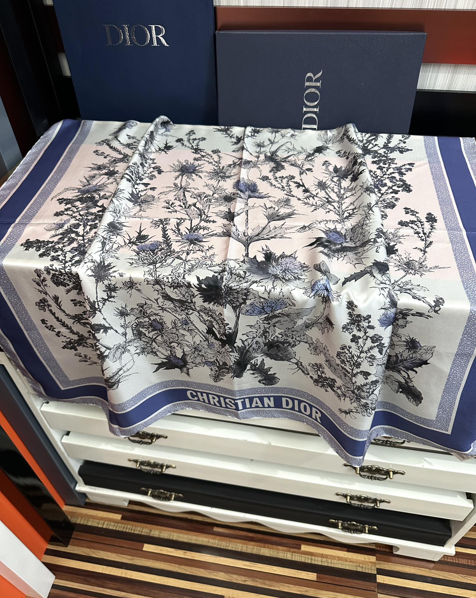 DIOR 26S SCARF 90CM IN SILK 304189