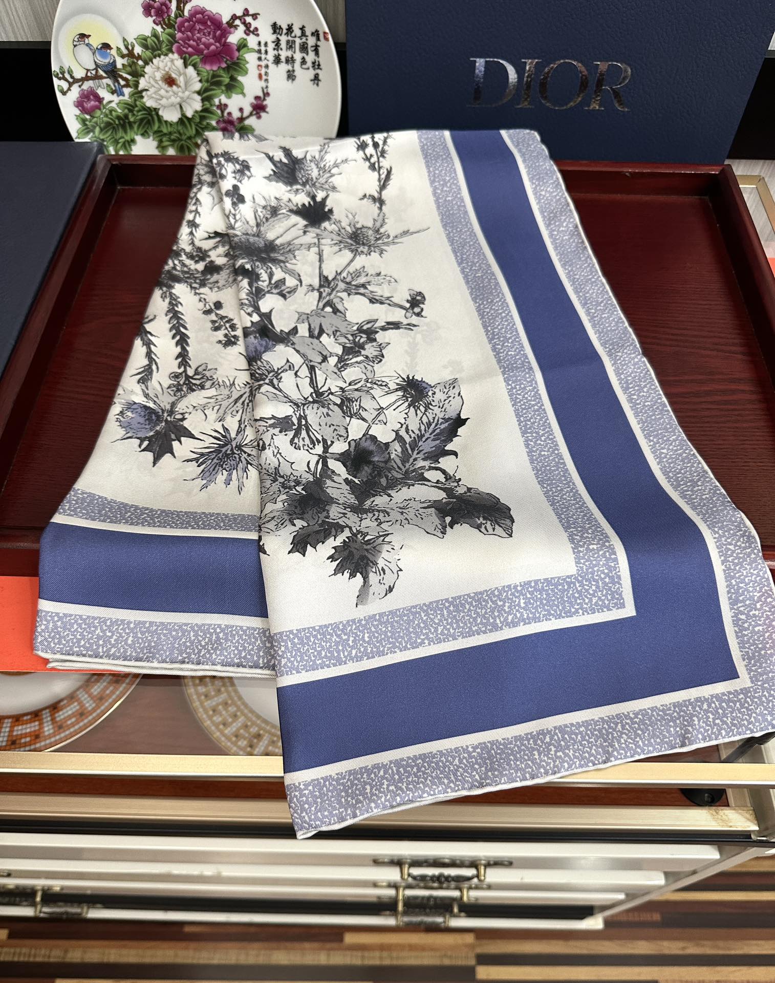 DIOR 26S SCARF 90CM IN SILK 304189