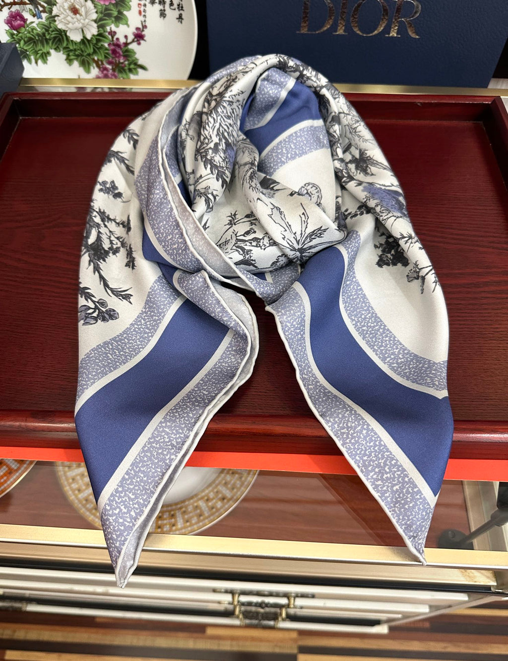 DIOR 26S SCARF 90CM IN SILK 304189
