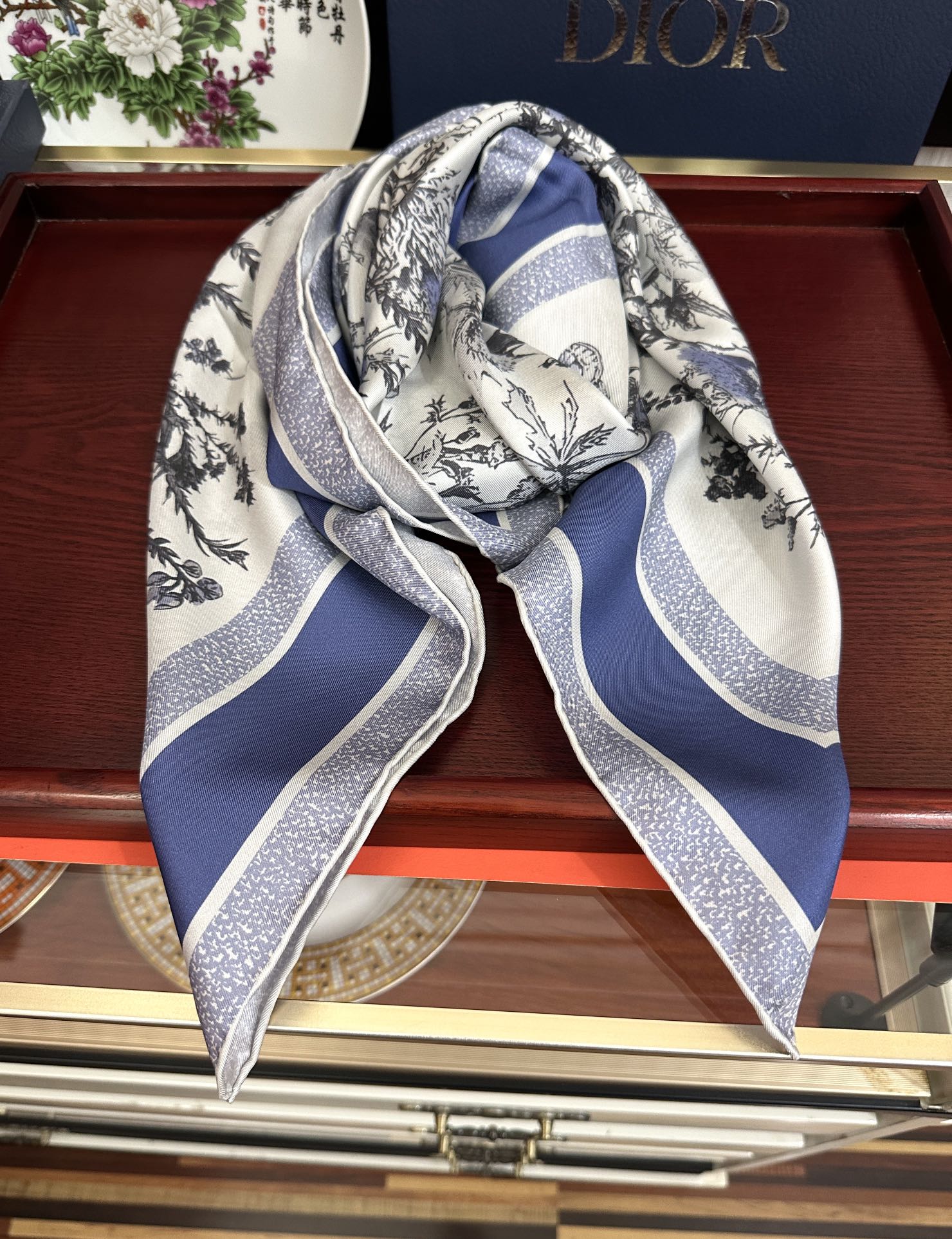 DIOR 26S SCARF 90CM IN SILK 304189