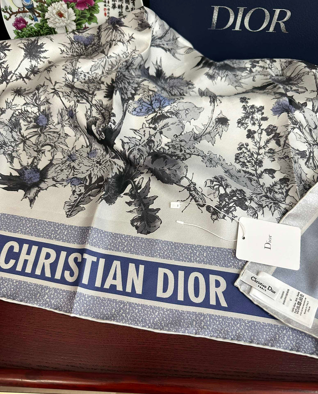 DIOR 26S SCARF 90CM IN SILK 304189