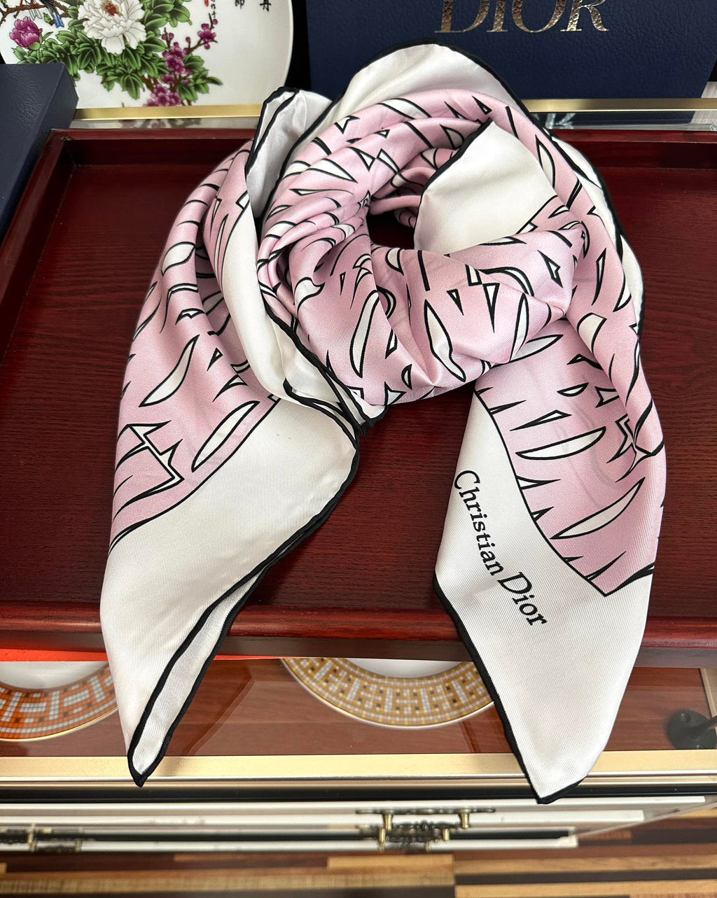 DIOR 26S SCARF 90CM IN SILK 307334