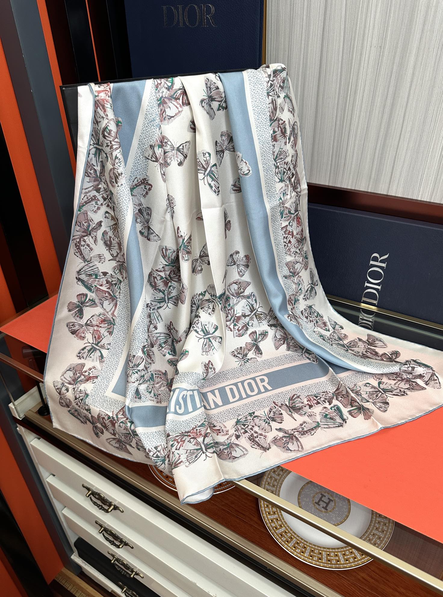 DIOR 26S SCARF 90CM IN SILK 295706
