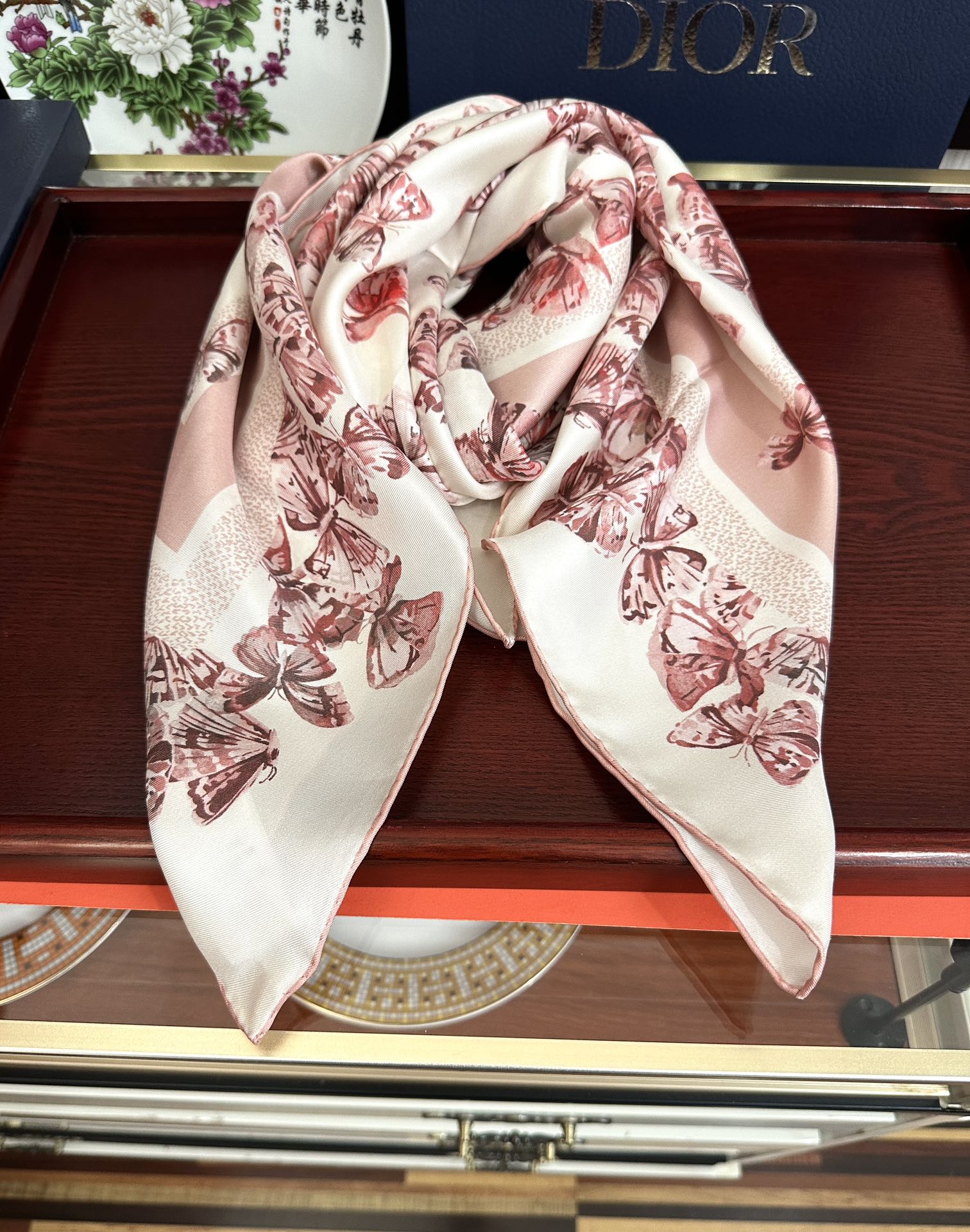 DIOR 26S SCARF 90CM IN SILK 295707