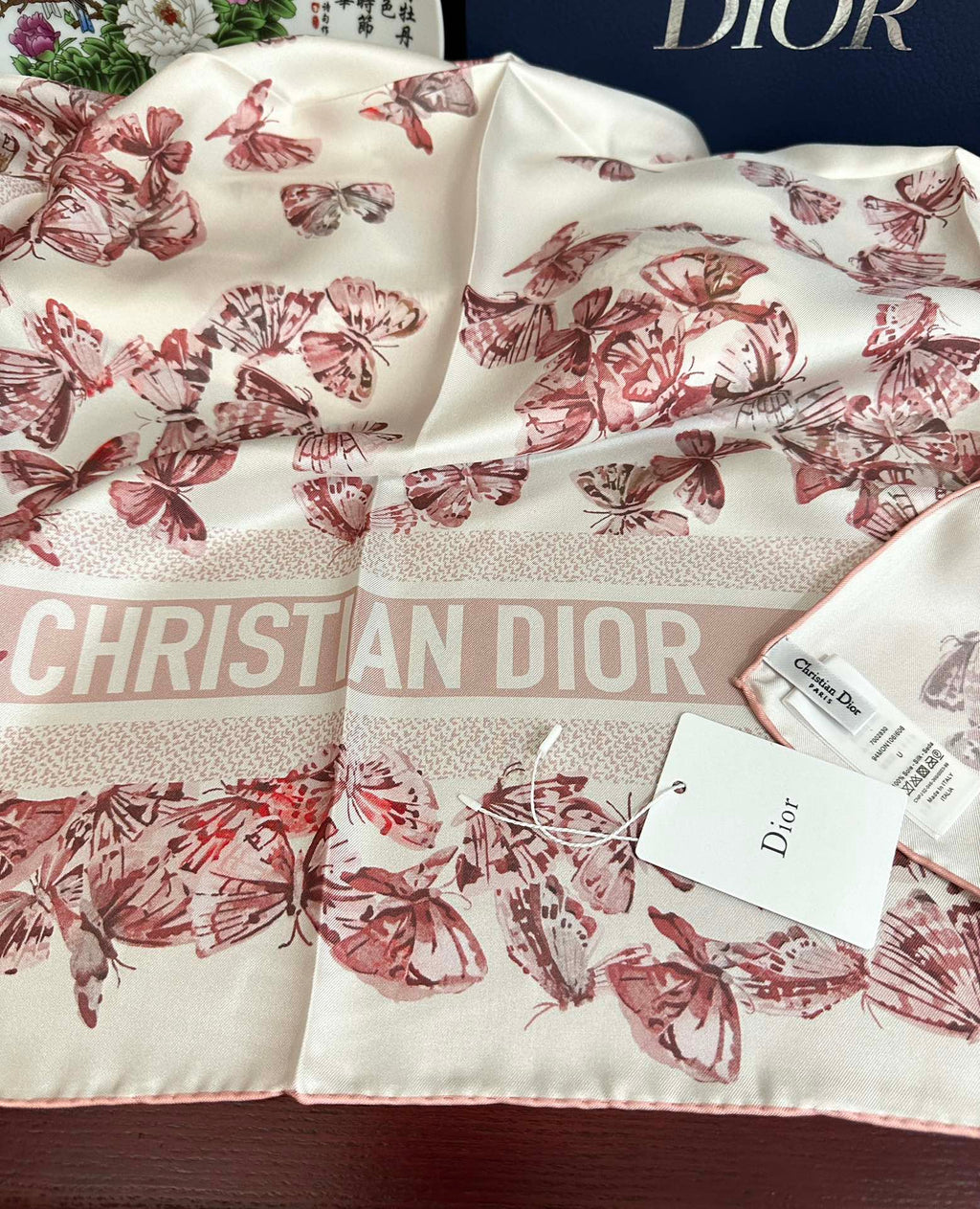 DIOR 26S SCARF 90CM IN SILK 295707