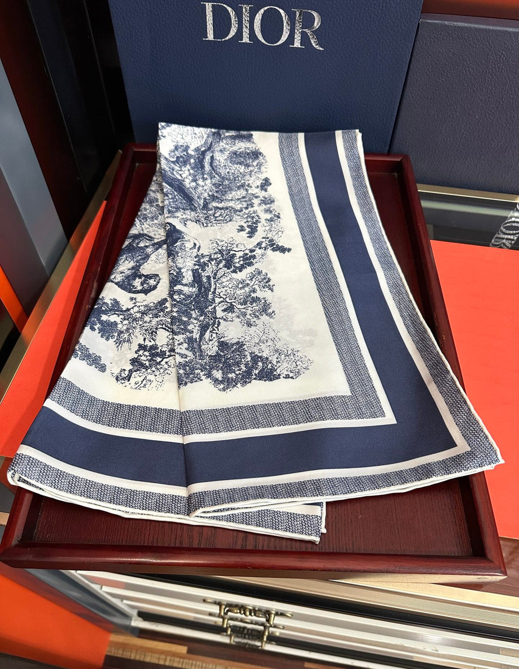 DIOR 26S SCARF 90CM IN SILK 313453