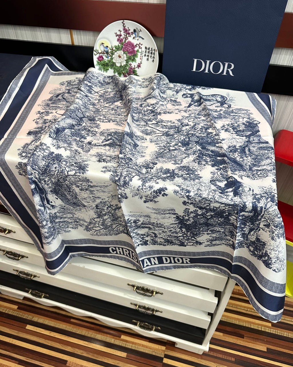 DIOR 26S SCARF 90CM IN SILK 313453