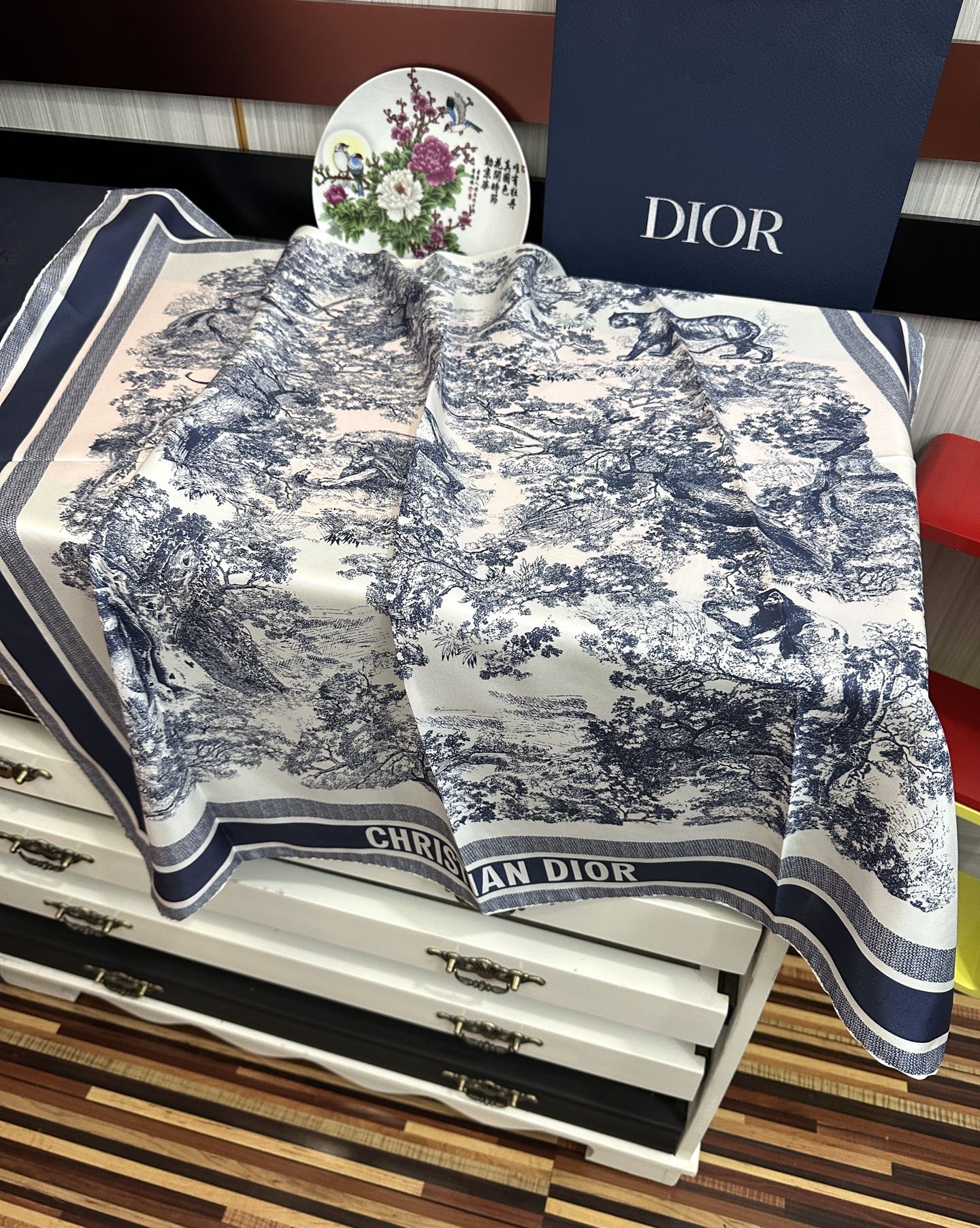 DIOR 26S SCARF 90CM IN SILK 313453