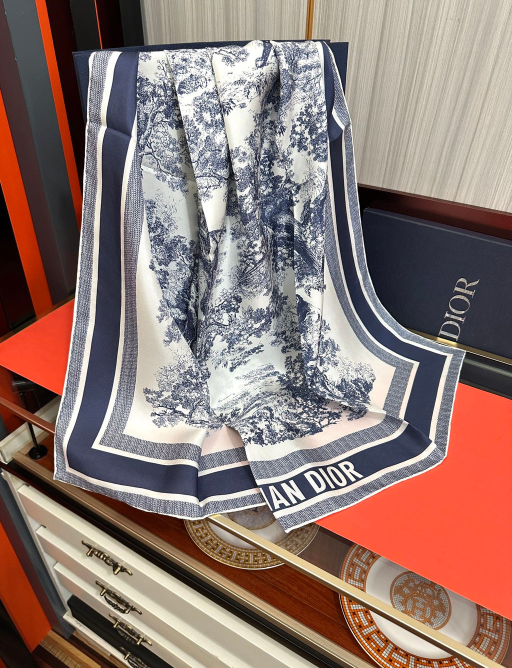 DIOR 26S SCARF 90CM IN SILK 313453