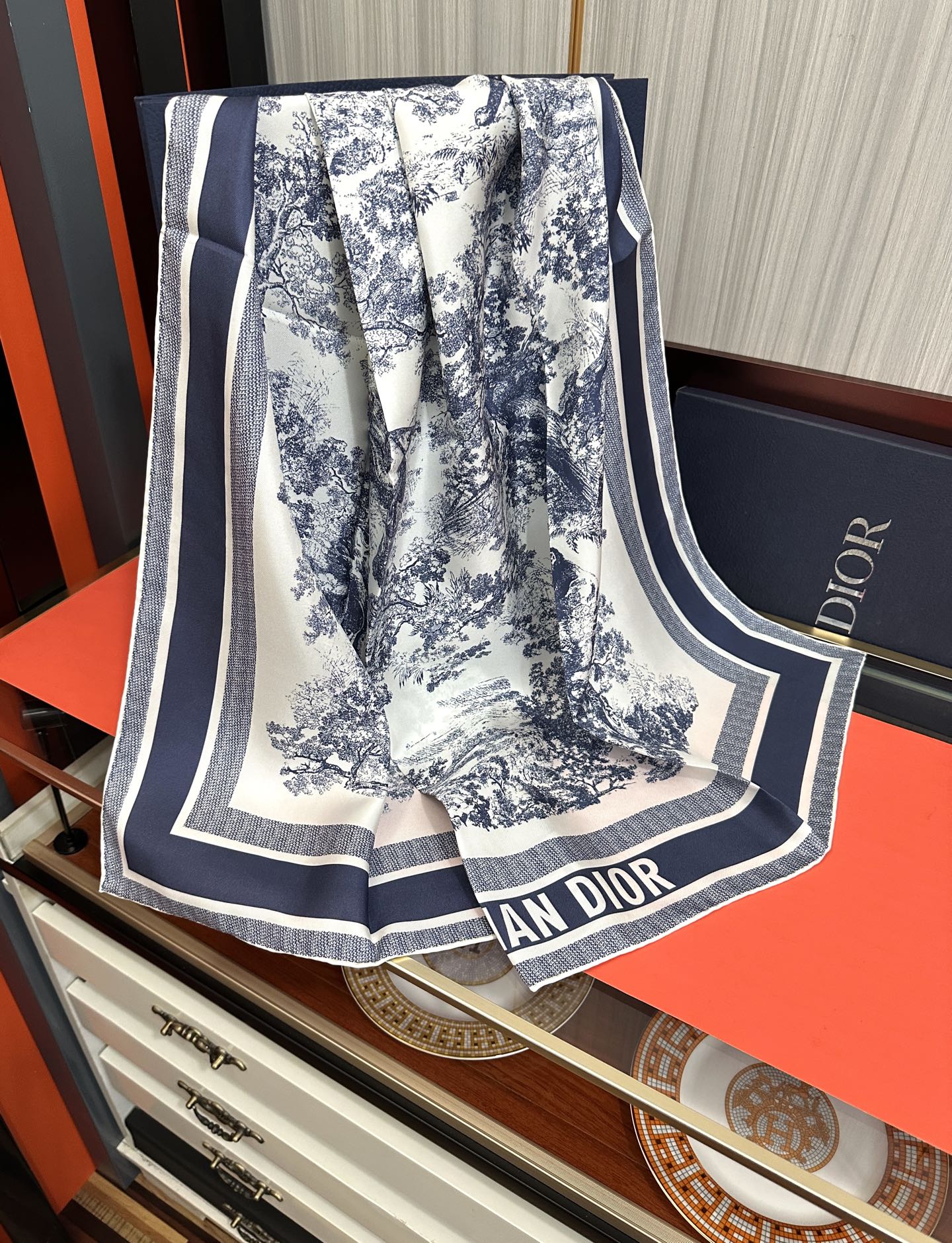 DIOR 26S SCARF 90CM IN SILK 313453
