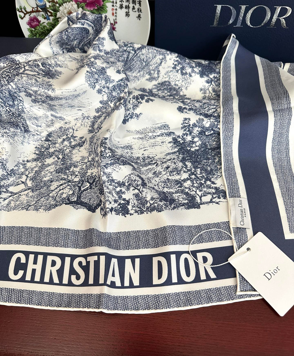 DIOR 26S SCARF 90CM IN SILK 313453
