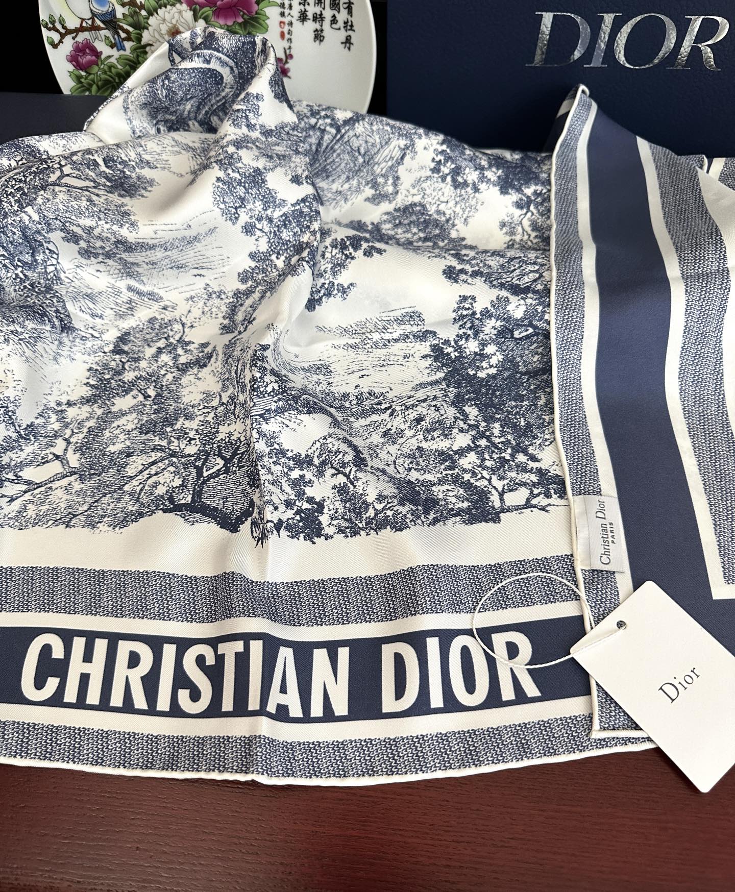 DIOR 26S SCARF 90CM IN SILK 313453