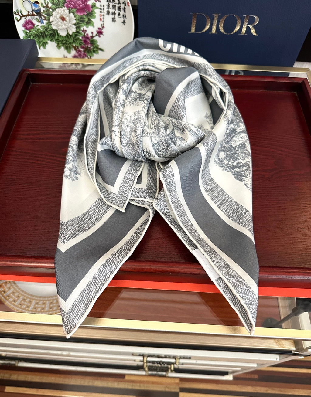 DIOR 26S SCARF 90CM IN SILK 313454