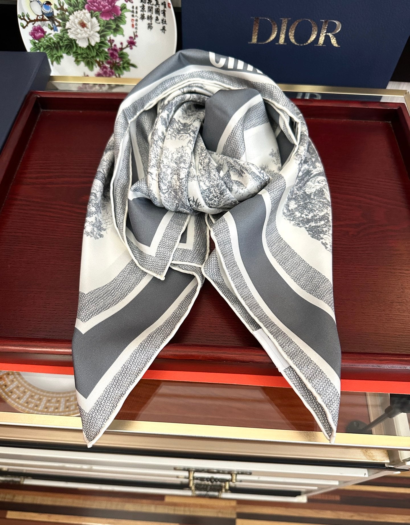 DIOR 26S SCARF 90CM IN SILK 313454