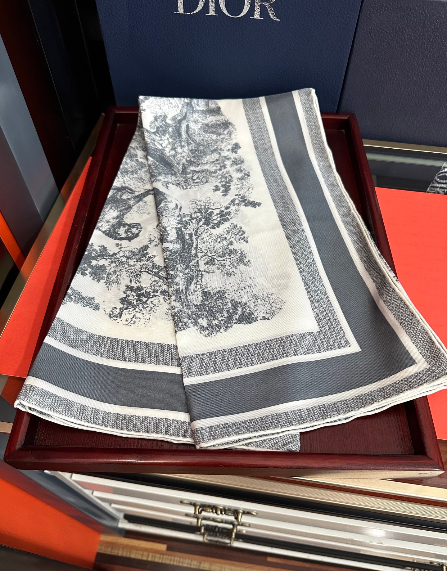 DIOR 26S SCARF 90CM IN SILK 313454