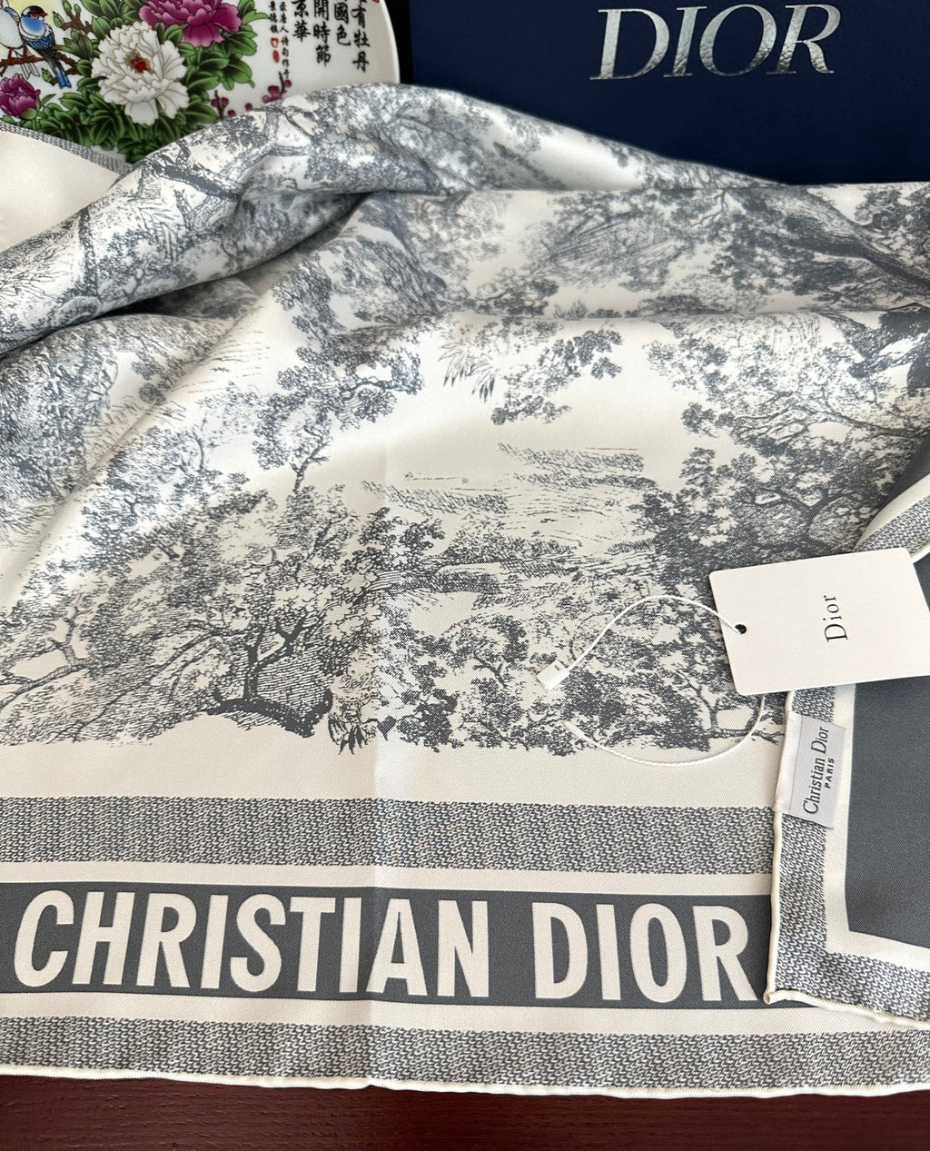 DIOR 26S SCARF 90CM IN SILK 313454