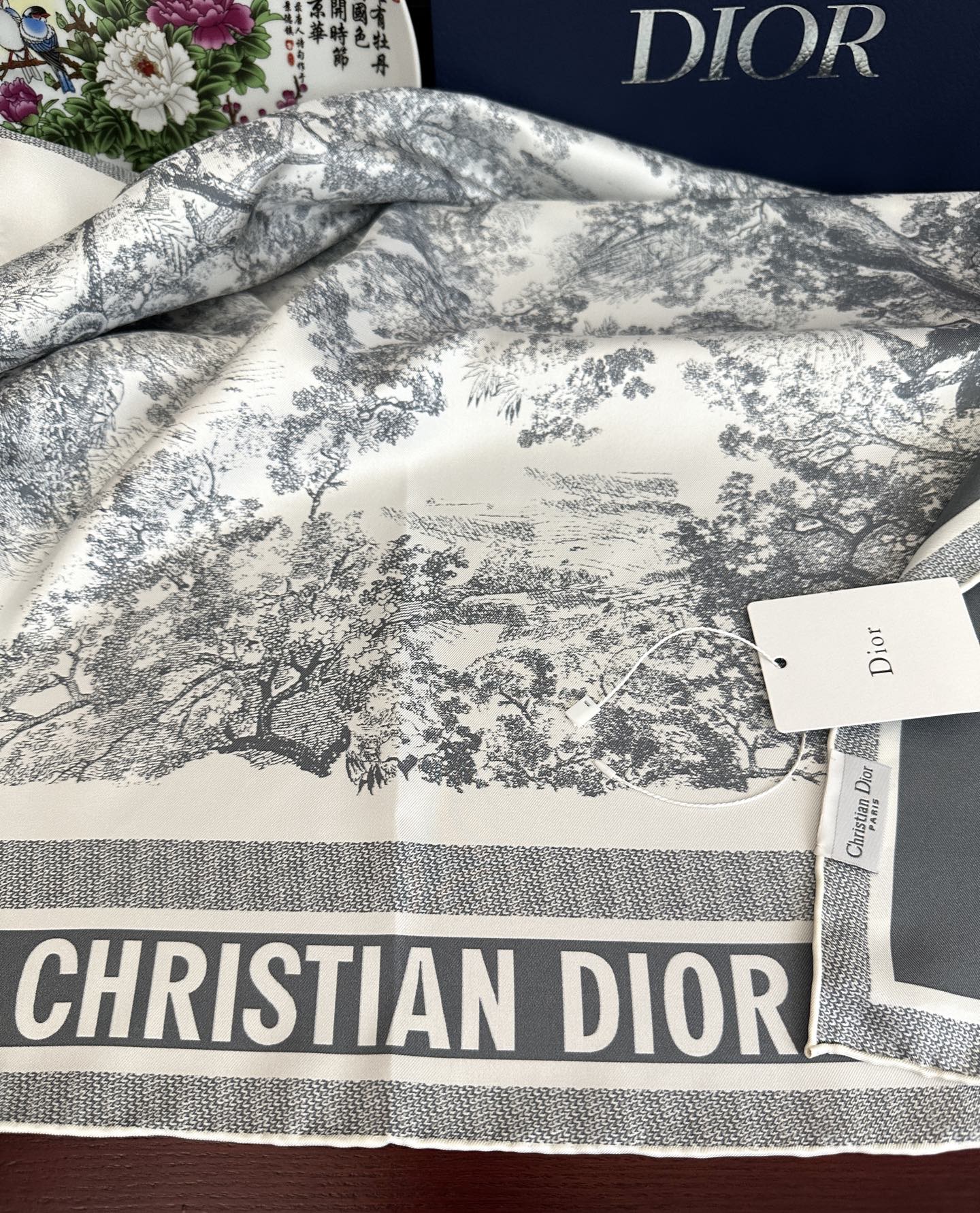 DIOR 26S SCARF 90CM IN SILK 313454