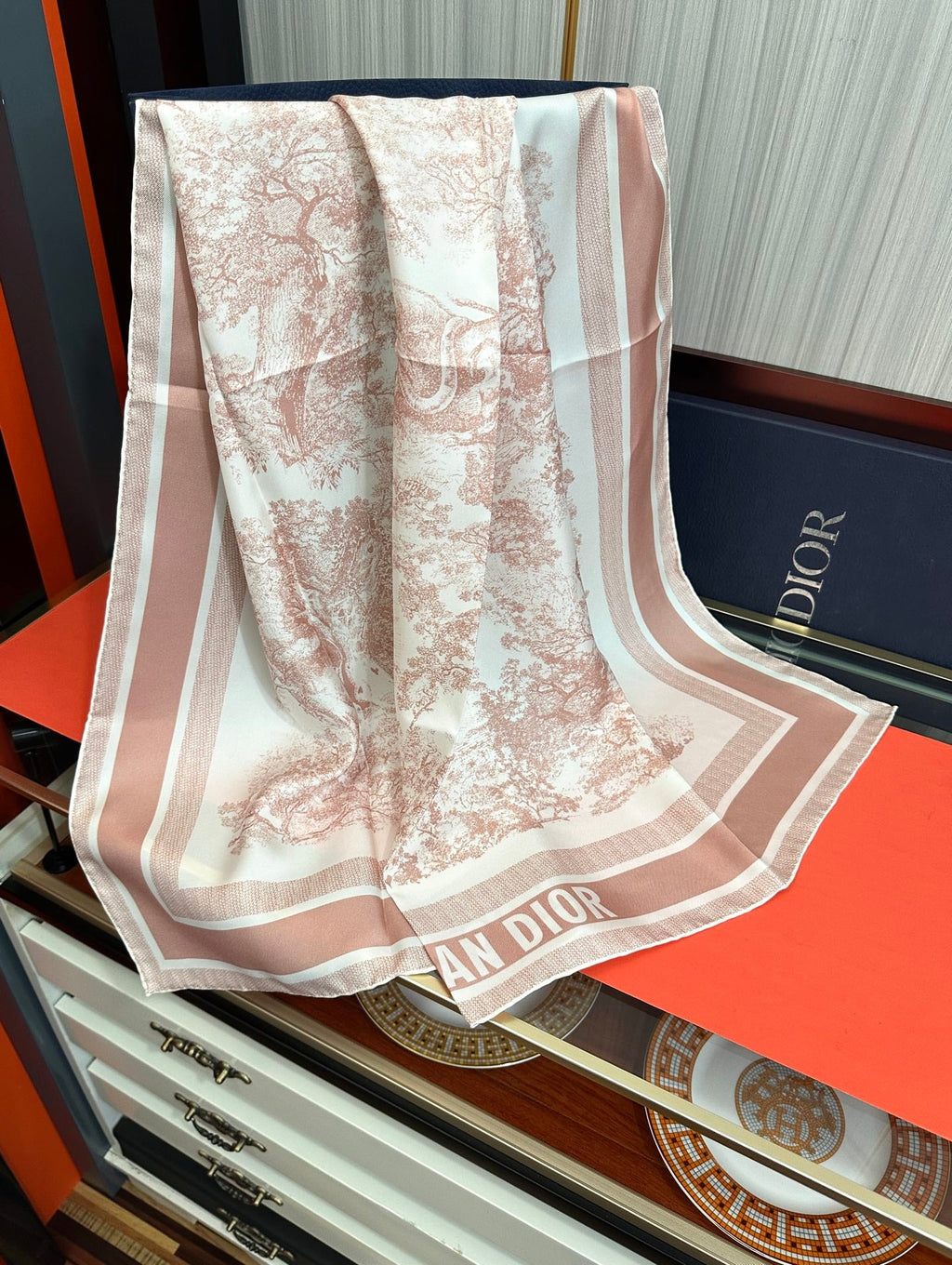 DIOR 26S SCARF 90CM IN SILK 313455