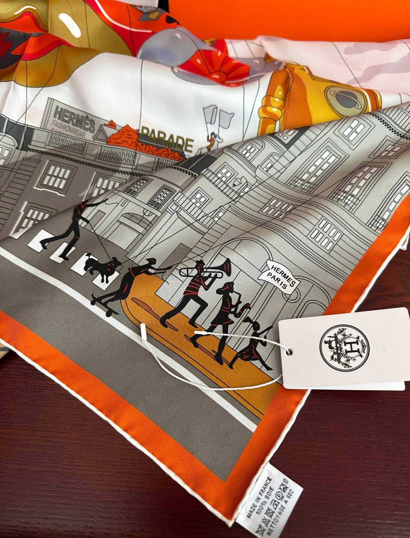 HERMES 26S PRINTED SQUARE SCARF 90 IN SILK 307339