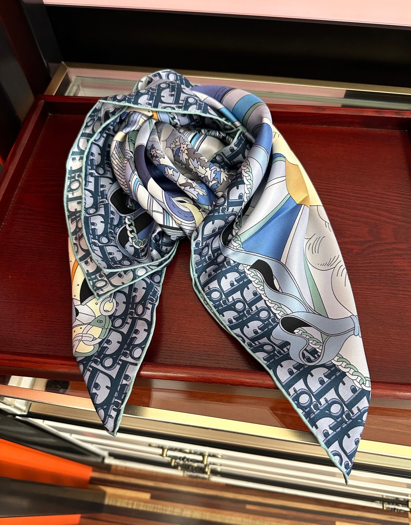 DIOR 26S  SCARF 90CM IN SILK 313459